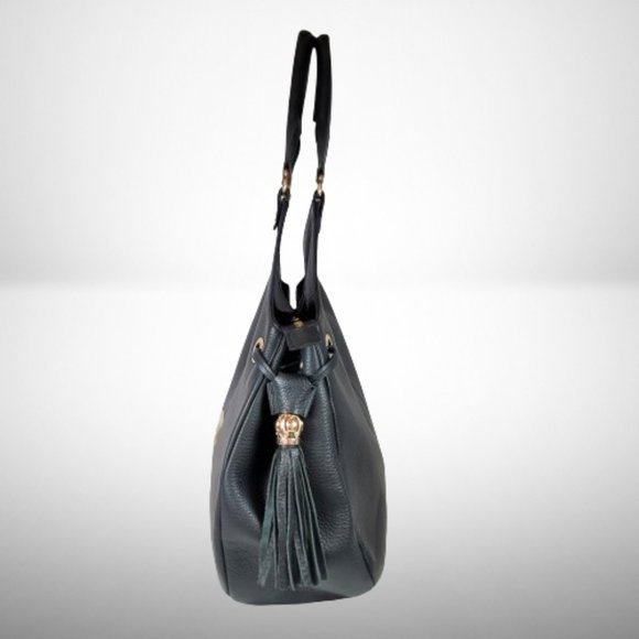 Jimmy Choo Tote Bag in Black Calfskin Lather with Gold Accessories - Picture 4 of 16